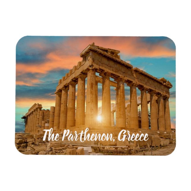 The Parthenon Greece stylised Magnet (Horizontal)