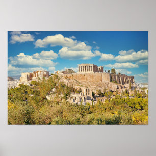 The Parthenon on the Athenian Acropolis, Greece Poster