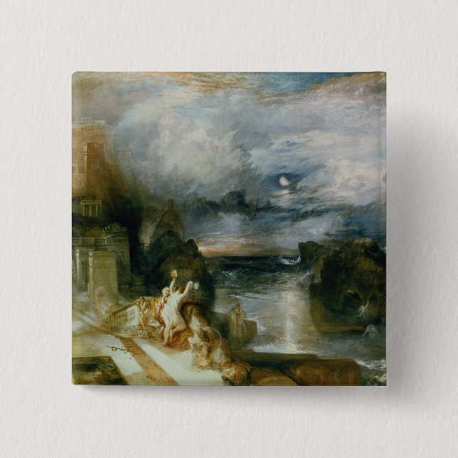 The Parting of Hero and Leander (oil on canvas) 15 Cm Square Badge (Front)