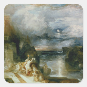 The Parting of Hero and Leander (oil on canvas) Square Sticker