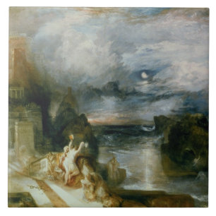 The Parting of Hero and Leander (oil on canvas) Tile