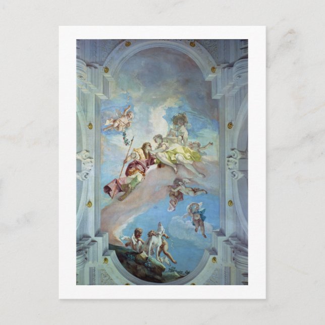 The Parting of Venus from Adonis, 1707-08 (fresco) Postcard (Front)