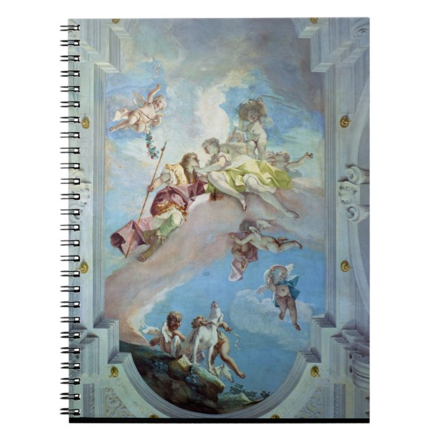 The Parting of Venus from Adonis, 1707-08 (fresco) Spiral Notebook (Front)