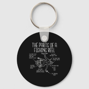 The Parts Of A Fishing Reel - Funny Fishing Fisher Key Ring