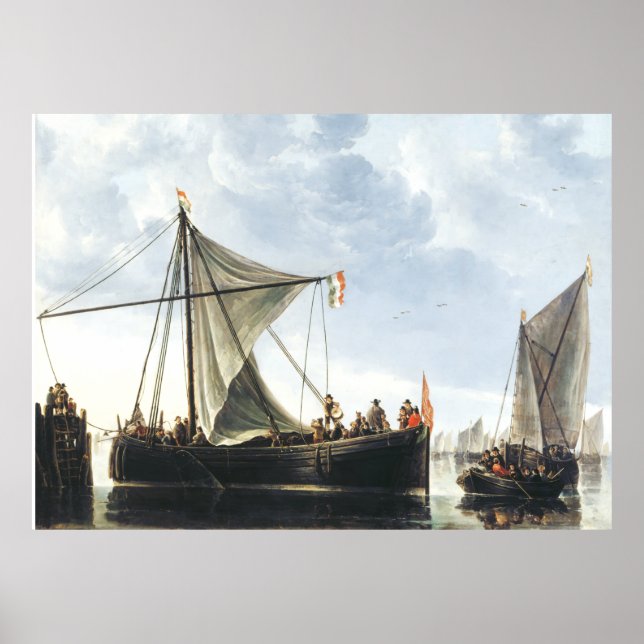 The Passage Boat Aelbert Cuyp  Poster (Front)
