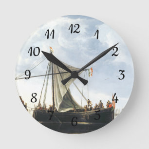 The Passage Boat Aelbert Cuyp Round Clock