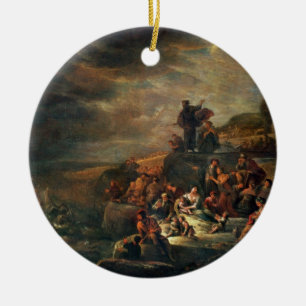The Passage of the Red Sea (oil on canvas) Ceramic Tree Decoration