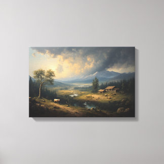 The Passing Storm over Alpine Meadows Canvas Print