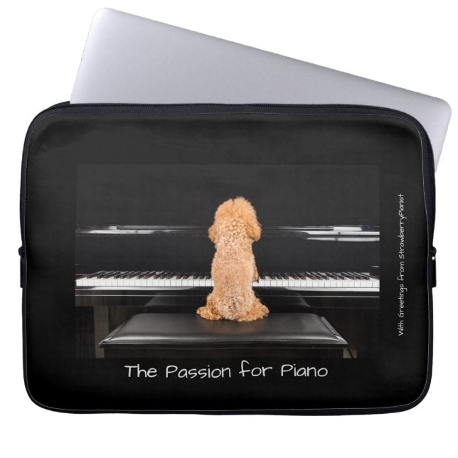 The Passion for Piano Laptop Sleeve (Front)