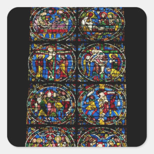 The Passion, lancet window in the west facade, 12t Square Sticker
