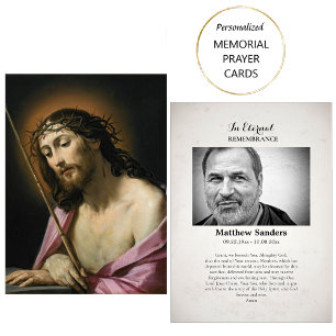 The Passion of Christ Funeral Photo Prayer Card