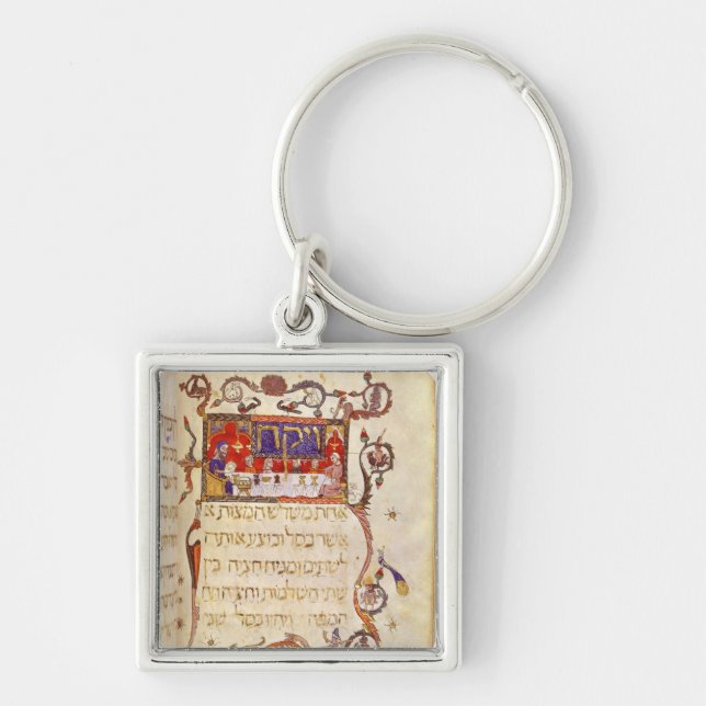 The Passover Meal, Northern Spain Key Ring (Front)