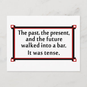 The past, the present, and the future postcard