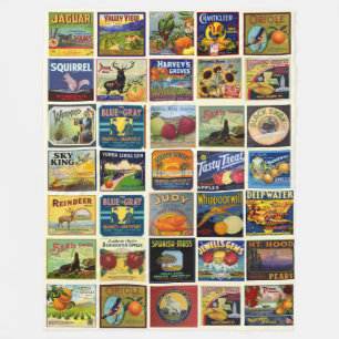 The Patchwork Fruit Fleece Blanket