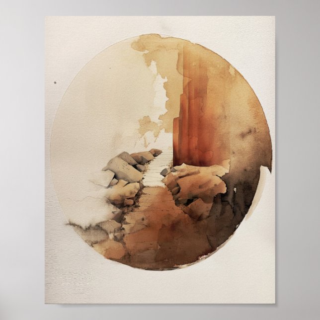 The Path - Digital Sketch Jesus Wall Art (Front)