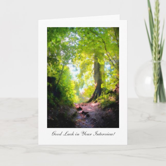 The path seems steepest... Interview Good Luck Card (Front)