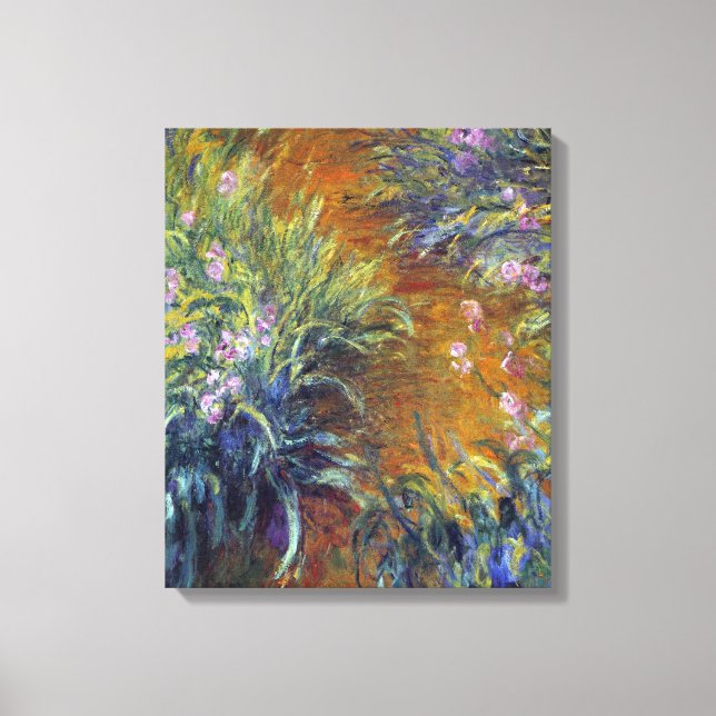 The Path Through the Irises by Claude Monet Canvas Print (Front)