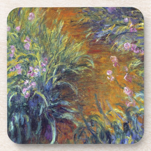 The Path Through the Irises by Claude Monet Coaster (Front)