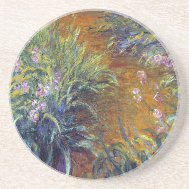 The Path Through the Irises by Claude Monet Coaster (Front)