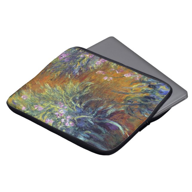 The Path Through the Irises by Claude Monet Laptop Sleeve (Front Top)