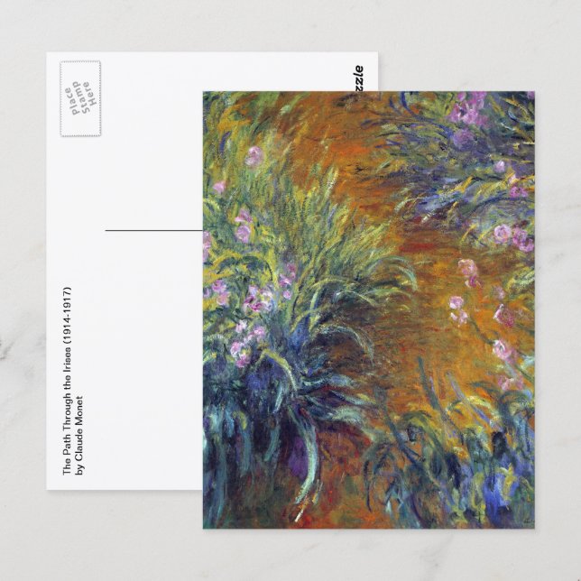 The Path Through the Irises by Claude Monet Postcard (Front/Back)