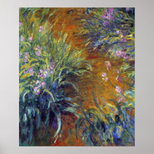 The Path Through the Irises by Claude Monet Poster