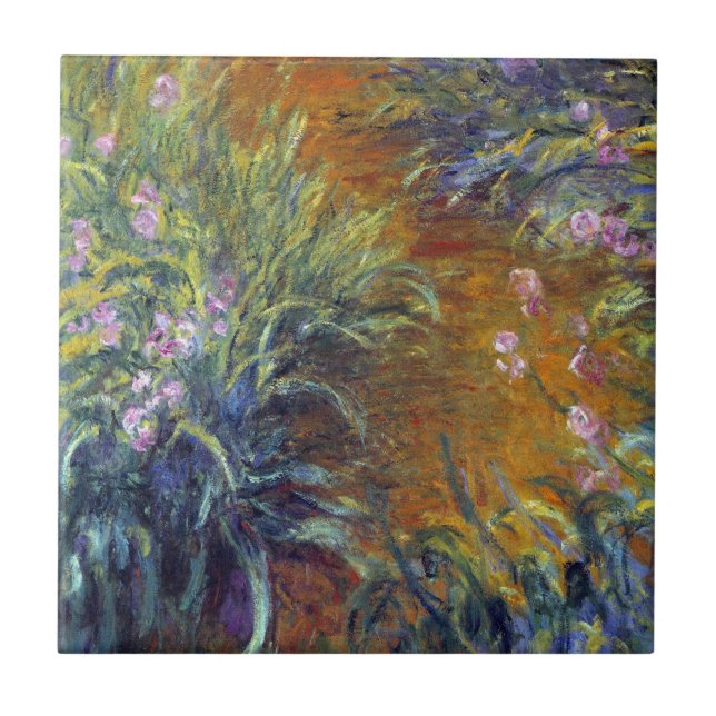 The Path Through the Irises by Claude Monet Tile (Front)