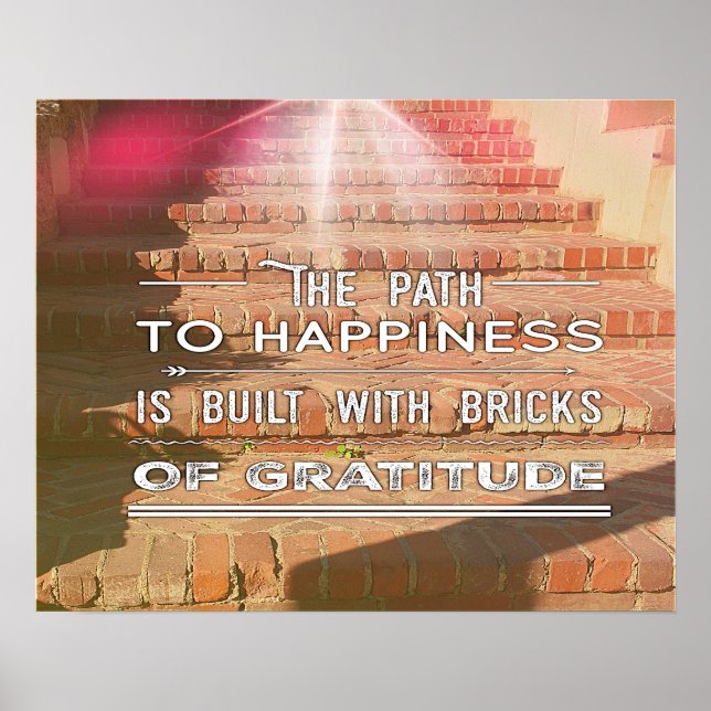 The Path To Happiness Inspirational Poster (Front)