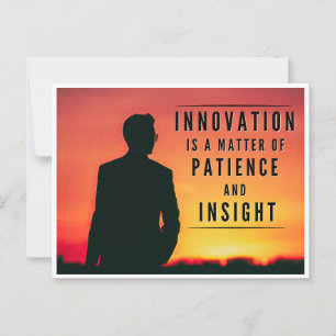 The Patience of Innovation - Inspirational Postcard