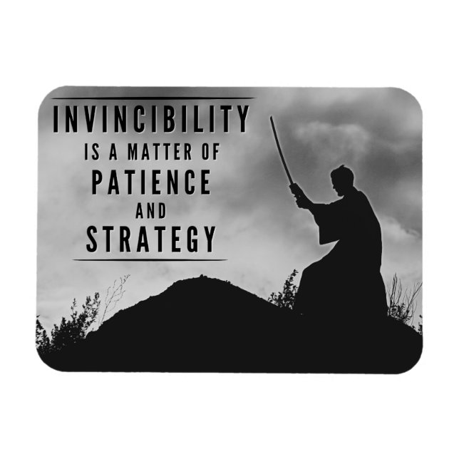 The Patience of Invincibility - Inspirational Magnet (Horizontal)