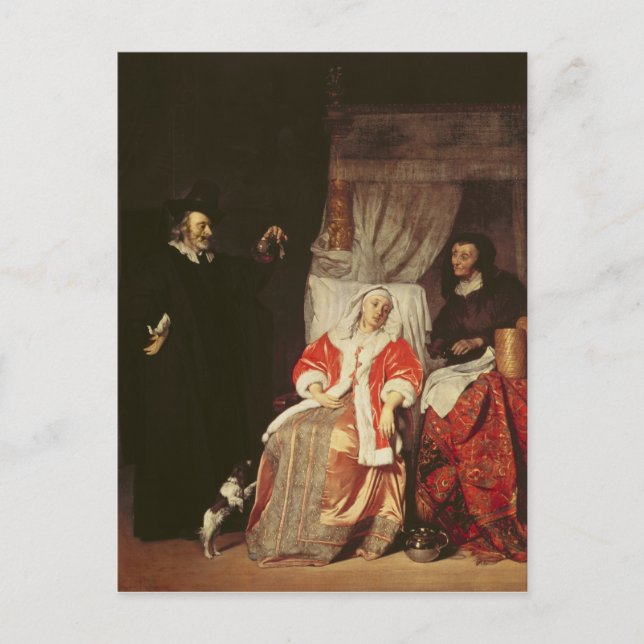 The Patient and the Doctor, 1660s Postcard (Front)