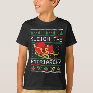 The Patriarchy Feminist Christmas Lover Women 1  T-Shirt