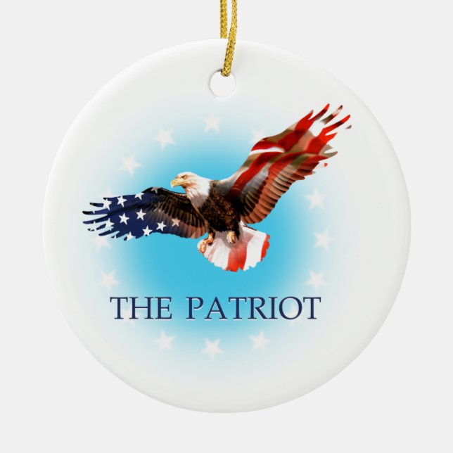 The Patriot Ceramic Tree Decoration (Front)