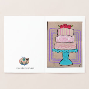 The Patterned Pastel Tower Foil Card