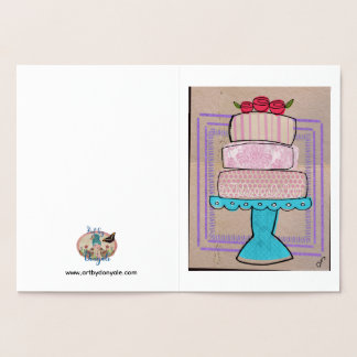 The Patterned Pastel Tower Foil Card
