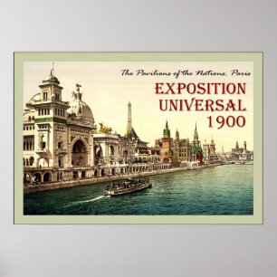 The Pavilions of the Nations ~ Paris ~ Vintage Poster