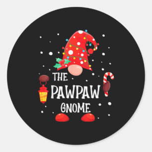 The Pawpaw Gnome Matching Family Christmas Gnome P Classic Round Sticker