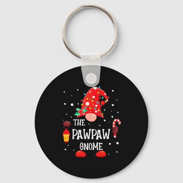 The Pawpaw Gnome Matching Family Christmas Gnome P Key Ring (Front)