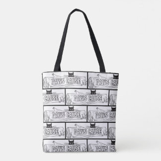 The Paws Cause Rescue Tiled Tote Bag