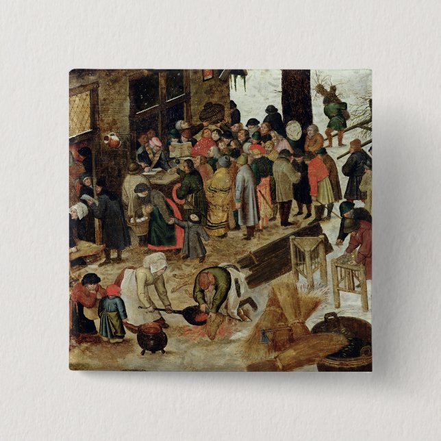 The Payment of the Tithe 15 Cm Square Badge (Front)