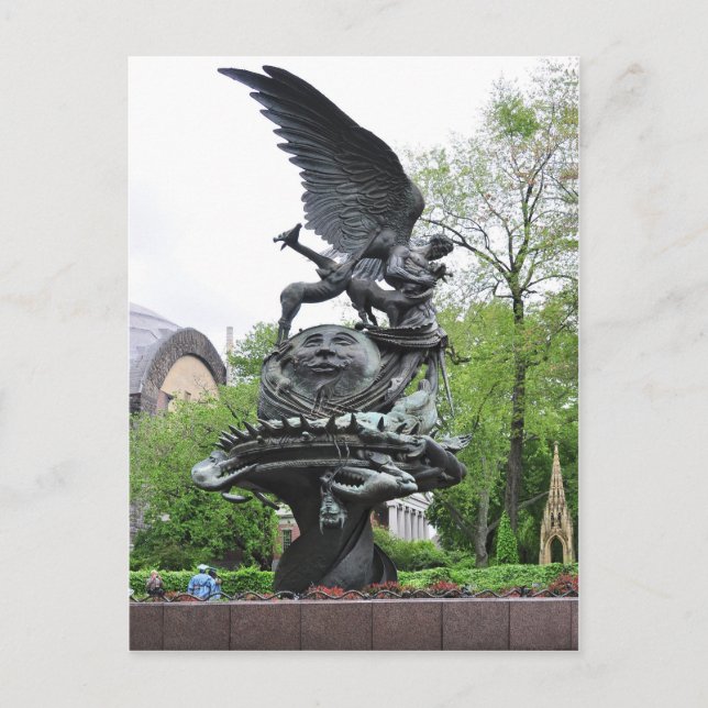 The Peace Fountain at Cathedral of Saint John Postcard (Front)