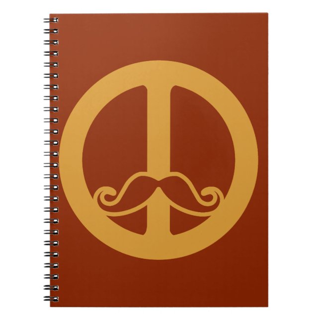 The Peace Stache custom Spiral Notebook (Front)