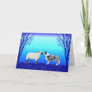 "The Peace Tree~Border Collie Christmas Card