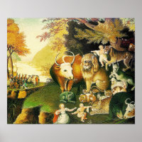 THE PEACEABLE KINGDOM by E. Hicks