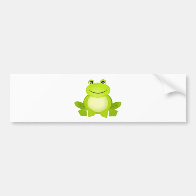 The Peaceful Frog Bumper Sticker (Front)