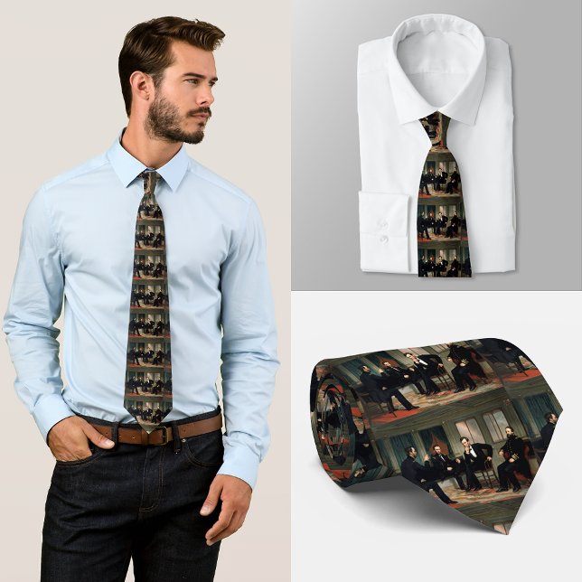 The Peacemakers Painting of 1868 Tie (The Peacemakers Painting of 1868 Neck Tie Collection)