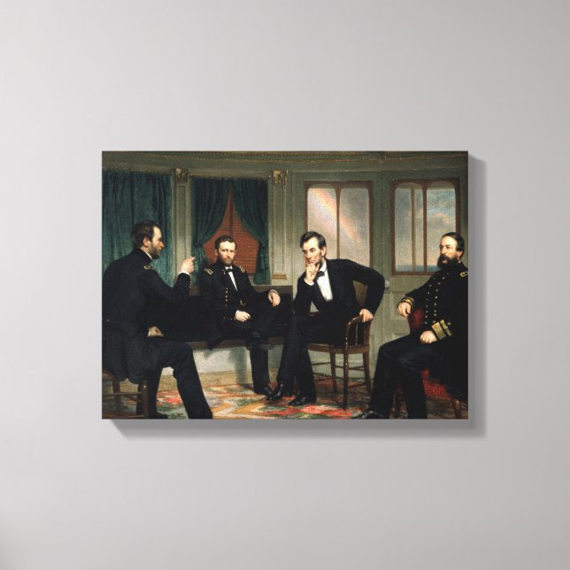 The Peacemakers Painting President Lincoln 15 x 11 Canvas Print (Front)
