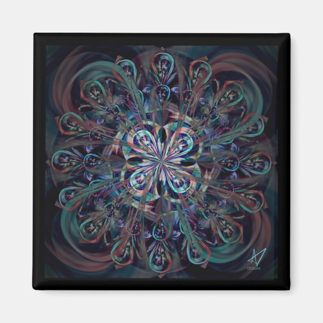 The Peacock Flower Magnet (Front)