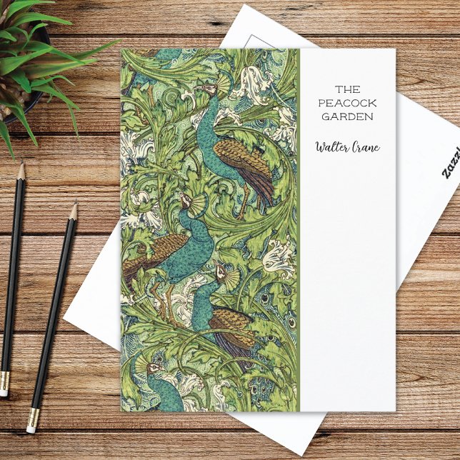 The Peacock Garden Walter Crane Postcard (Creator Uploaded)