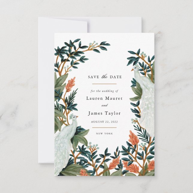 The Peacock Save The Date (Front)